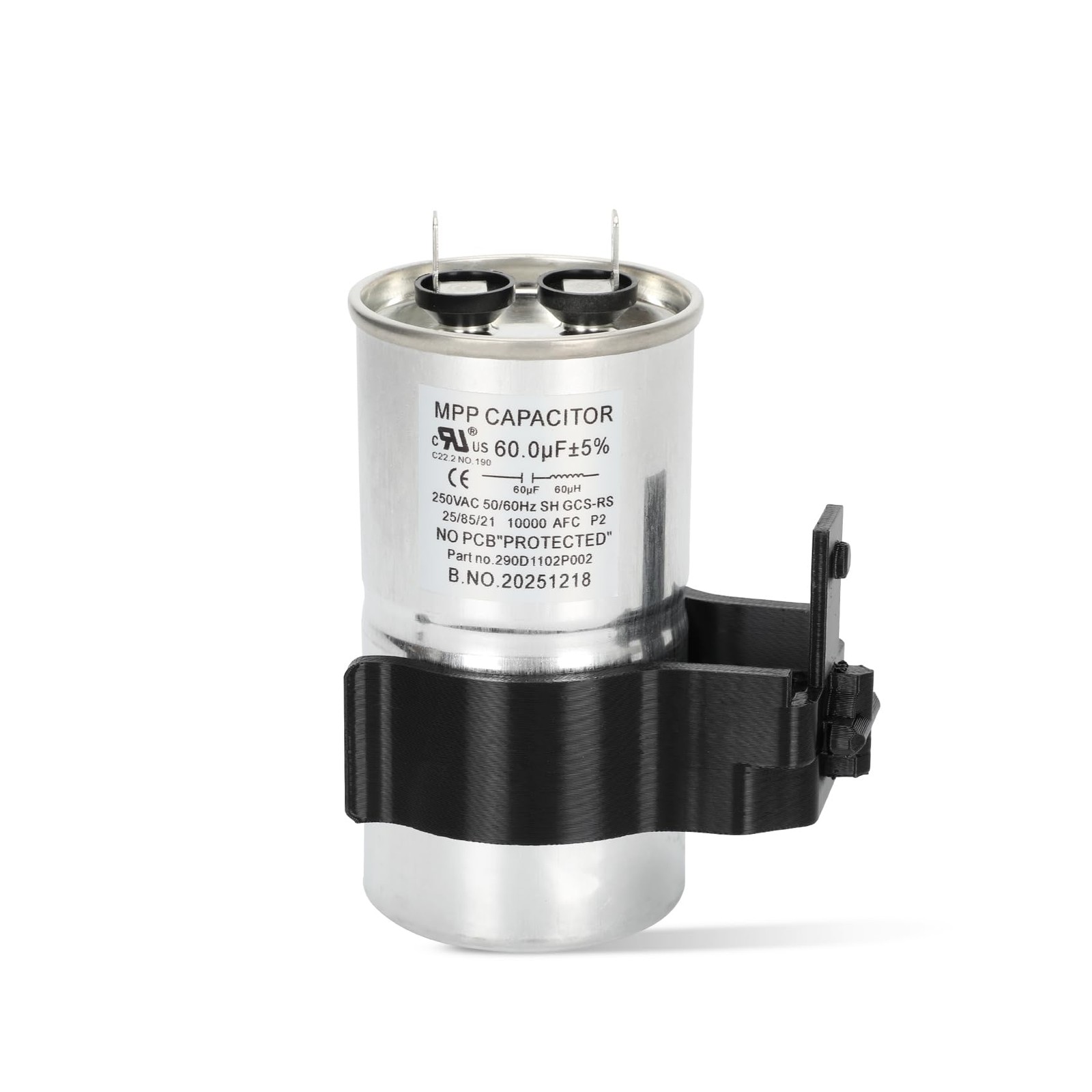 New Anrain WH12X27614 Washer Start Capacitor & Bracket Kit 60µF 250V AC gallery