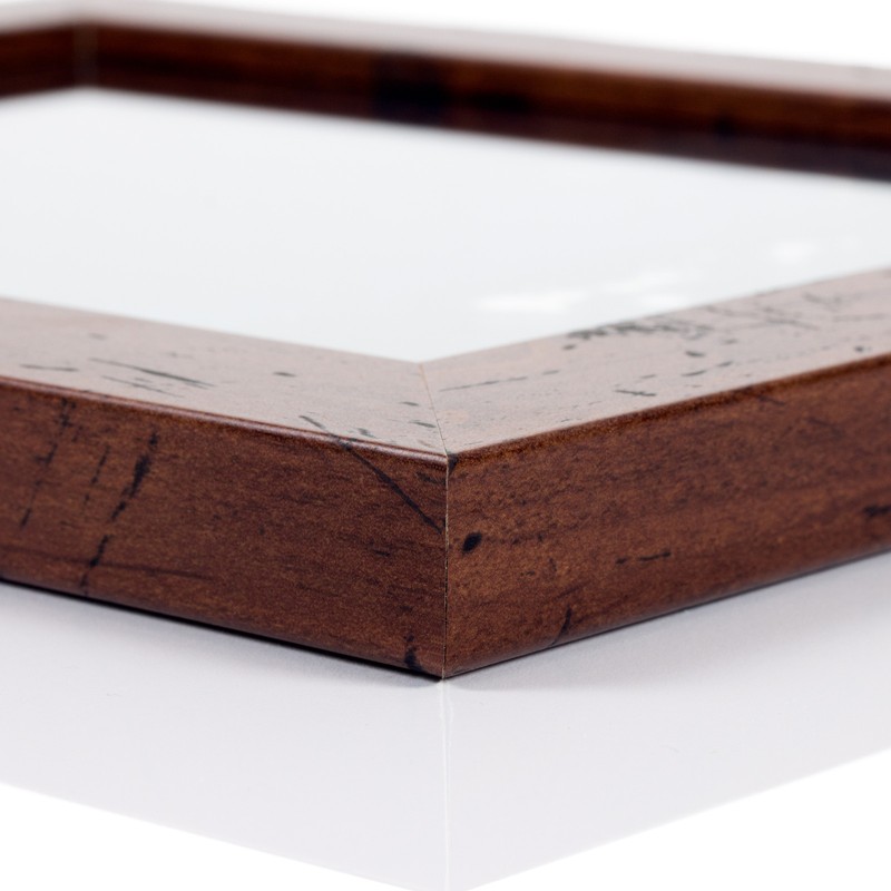 Craig Frames 1.25" Flat Distressed Rustic Brown Picture Frame gallery