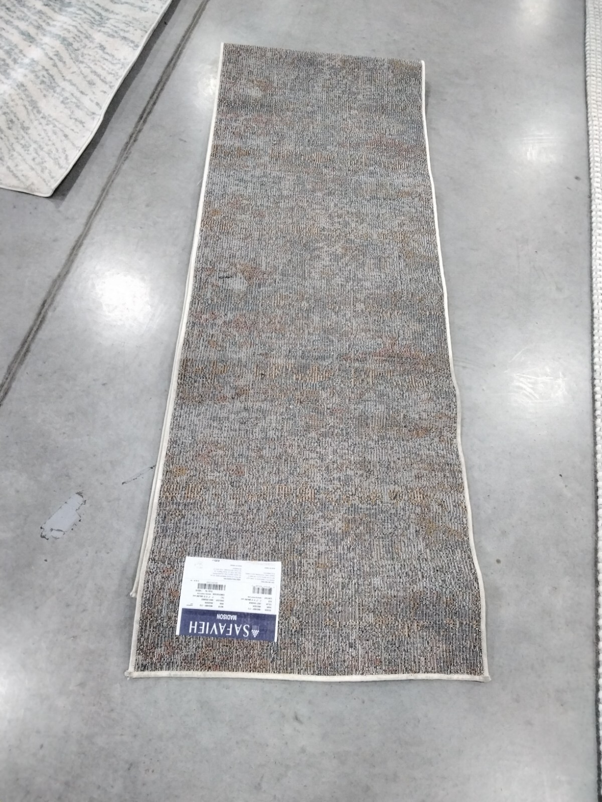 GREY / ORANGE 2'-2" X 12' Back Stain Rug, Reduced Price 1172747285 MAD460F-212 gallery