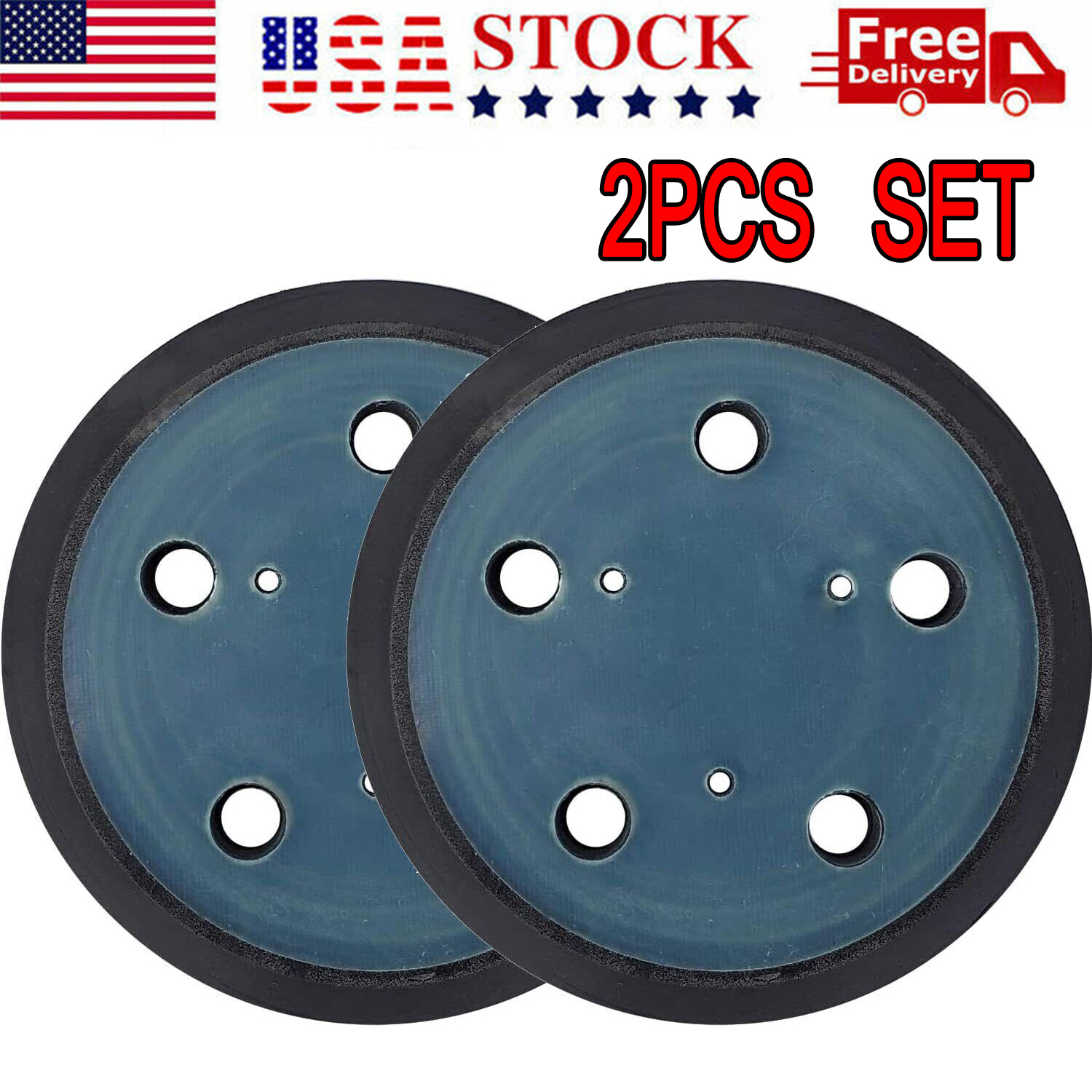 2Pcs 5in 5 Hole Hook & Loop Sander Sanding Pad For Porter Cable 13904 13909 333 gallery
