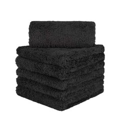6 Pcs Edgeless Ultra Plush Microfiber Car Drying Towels Wash Buffing Detailing