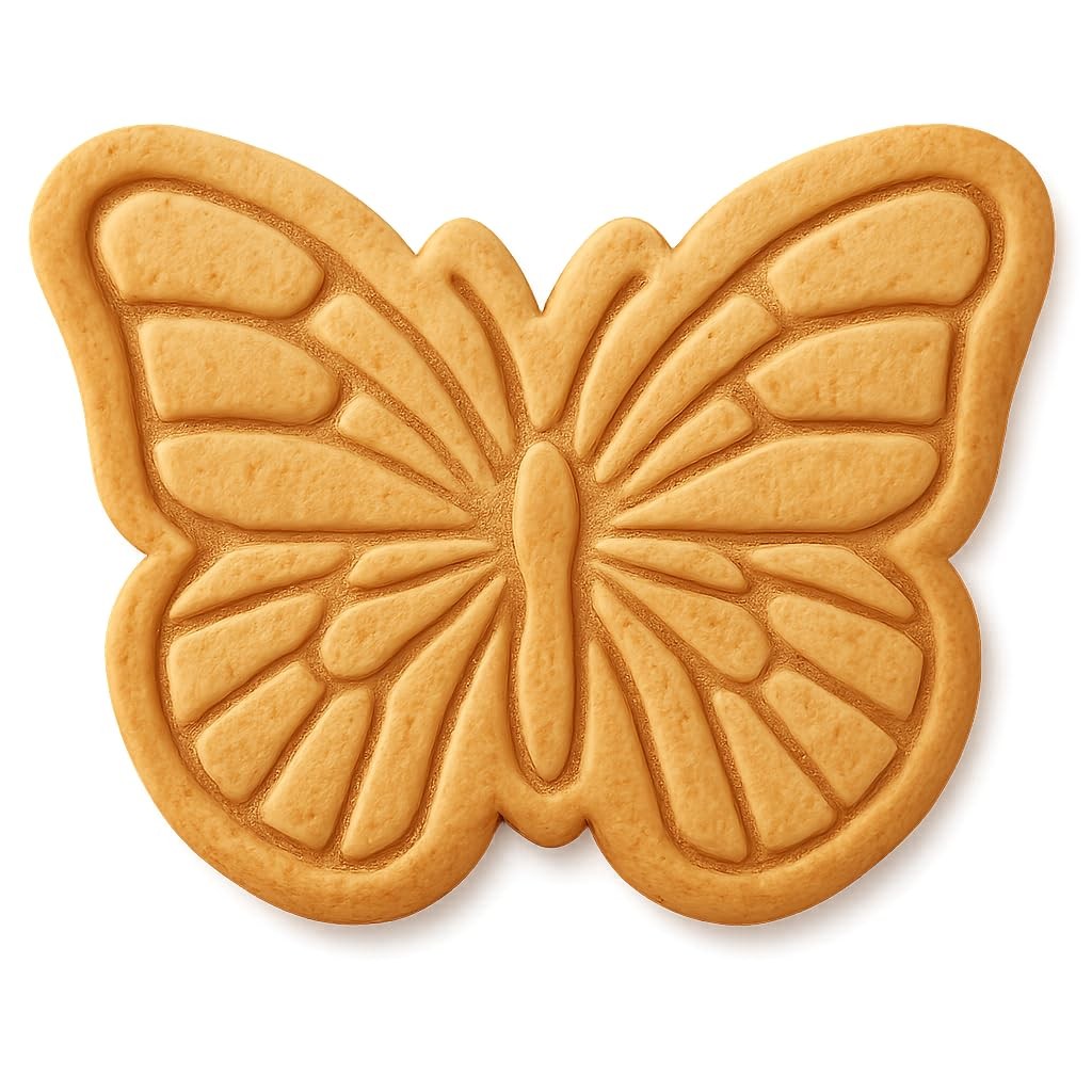 Majestic Monarch Butterfly Cookie Cutter & Stamp, Fondant, Clay - 4x3.3" gallery