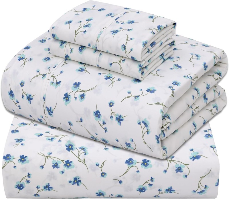 Cooling & Crisp 100% Cotton Percale Queen Sheet Set – Breathable, Deep Pockets gallery