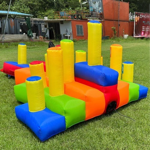 Inflatable Ring Toss Throwing Game w/Blower & 20 Rings – Interactive Hoopla Game gallery