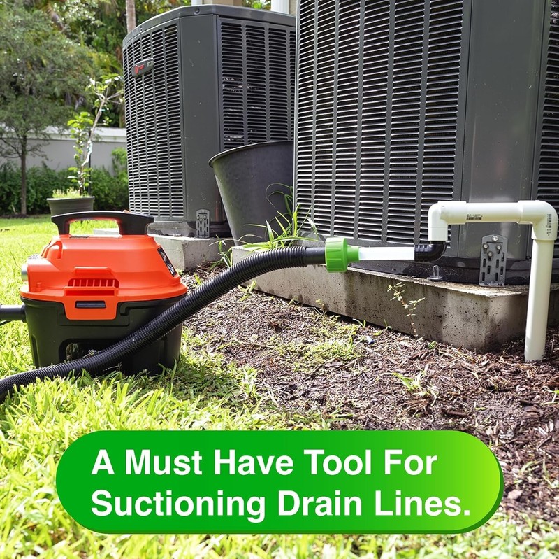 AC Drain Line Cleaner Adapter Evacuates & Unclog AC Drain Line - HVAC to PVC AC gallery