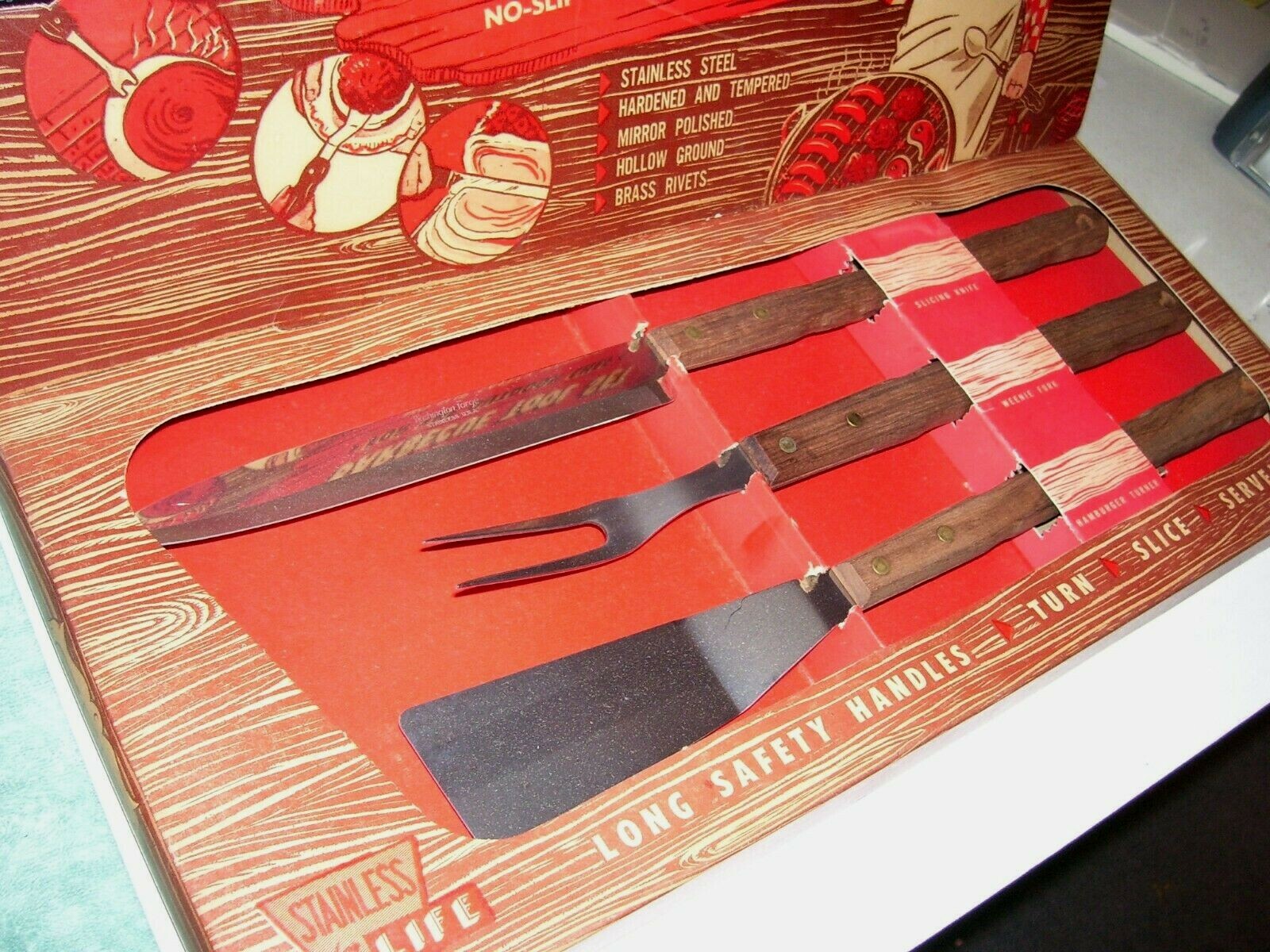 Washington Forge Stainless Steel Barbecue Tool Set Original Box Unused gallery