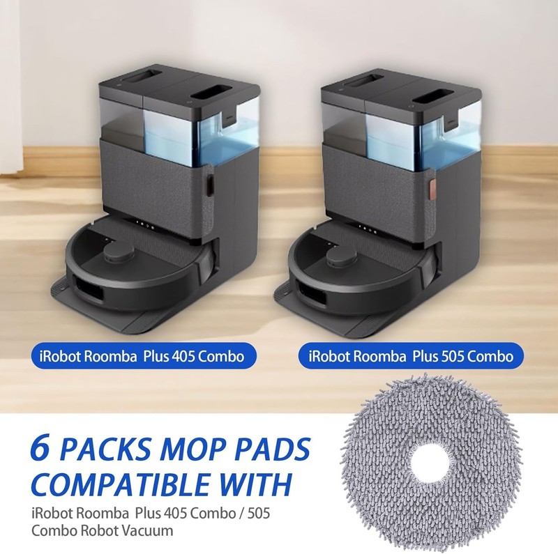 6 Pack 405/505 Replacement Mop Pads for iRobot Roomba Plus 405/505 Combo Robo... gallery