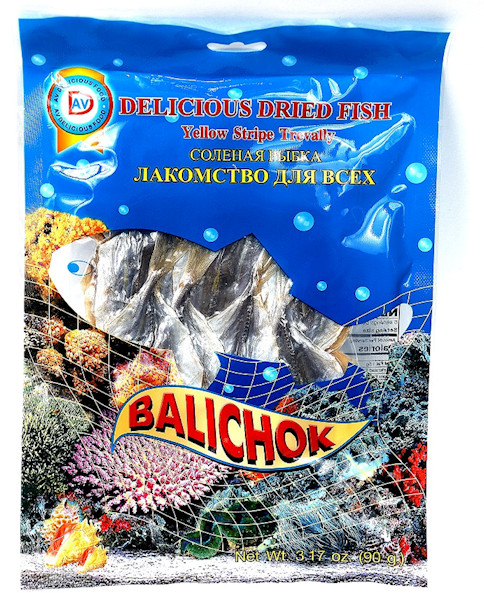 DRY FISH YELLOW STRIPE TREVALLY BALICHOK VACUUM PACKED 90GR БАЛИЧОК NON-GMO gallery