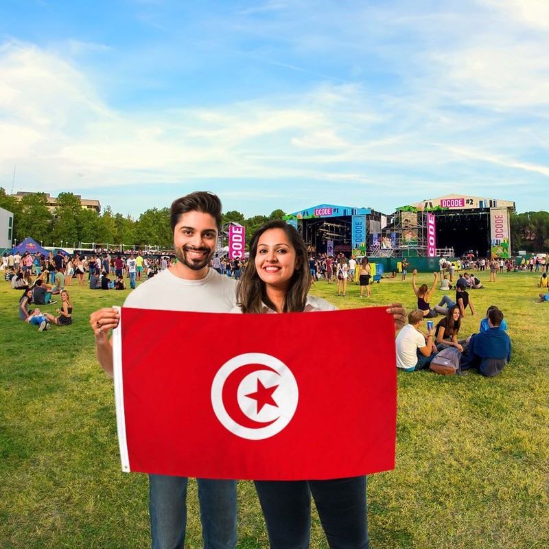 "TUNISIA" flag 3x5 ft polyester banner sign African Country Middle East UN gallery
