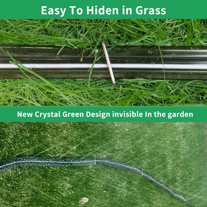 75 FT Flat Sprinkler Hose for Lawn Watering Garden Soaker Hose with Holes, He... gallery