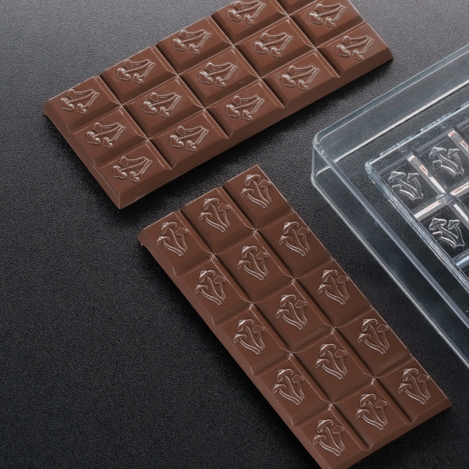 50mL 15pc Mushroom Chocolate Bar Mold - Polycarbonate - Makes 4 Bars 23721 gallery