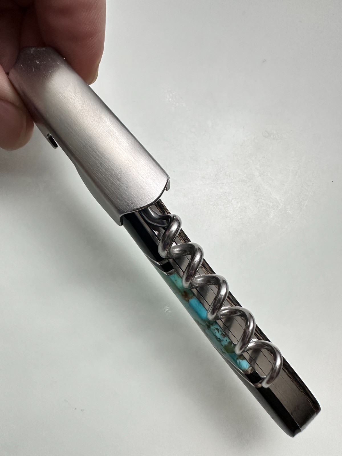 Santa Fe Stoneworks Turquoise Obsidian Waiters Corkscrew Knife gallery