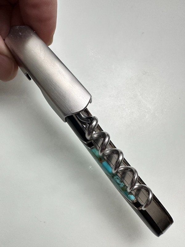 Santa Fe Stoneworks Turquoise Obsidian Waiters Corkscrew Knife gallery