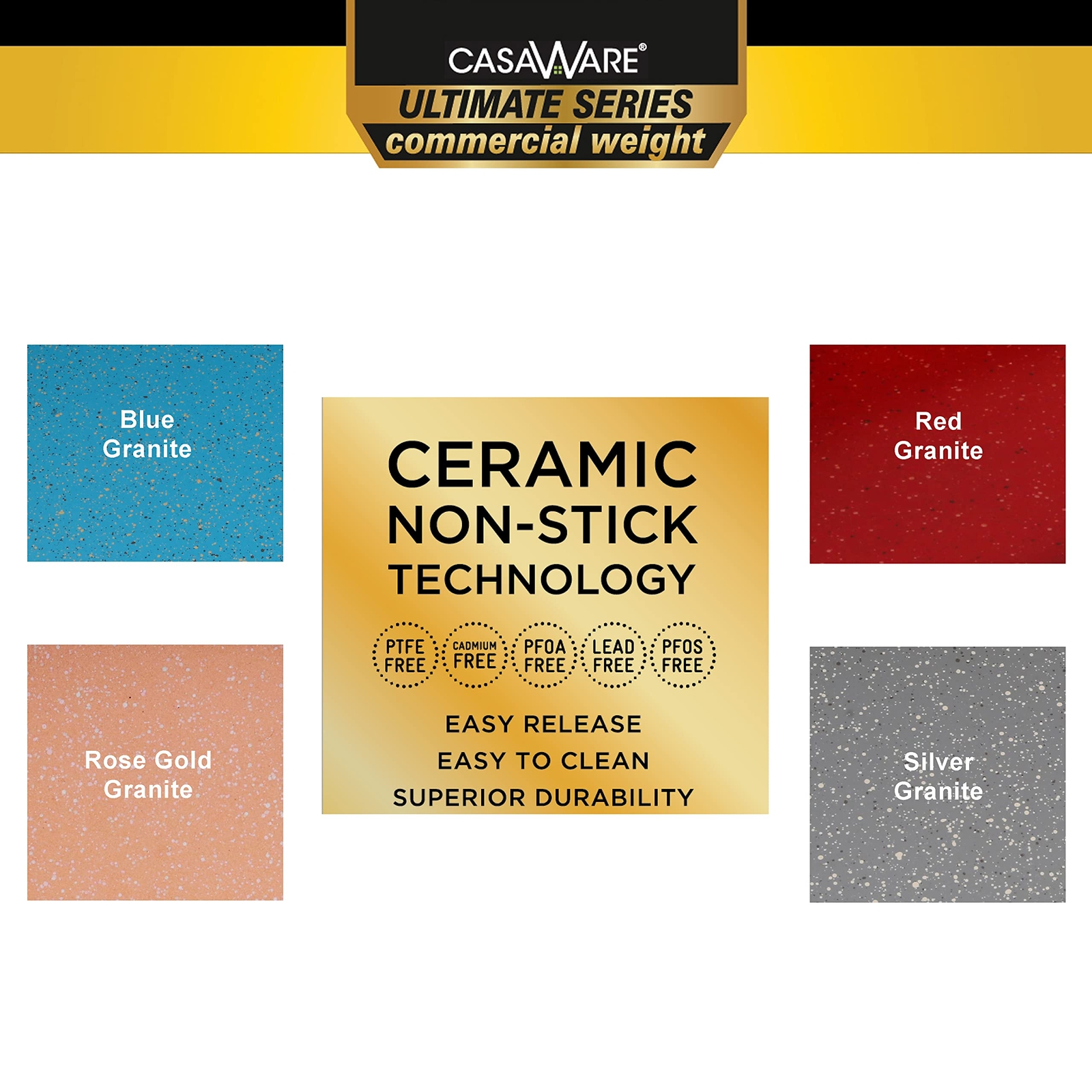 15 x 10 x 3-Inch Ultimate Series Commercial Weight Ceramic Coated Non-Stick Lasa gallery