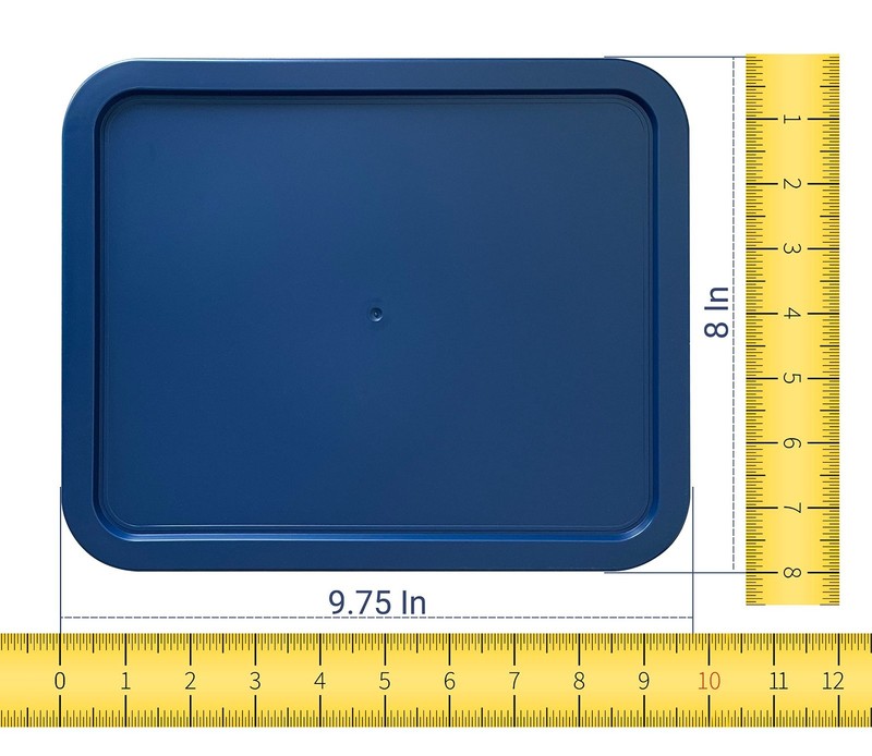 Replacement Lids for Pyrex 7212-PC 11-Cup Rectangle Navy 8" x 9.75" 2-Pack gallery