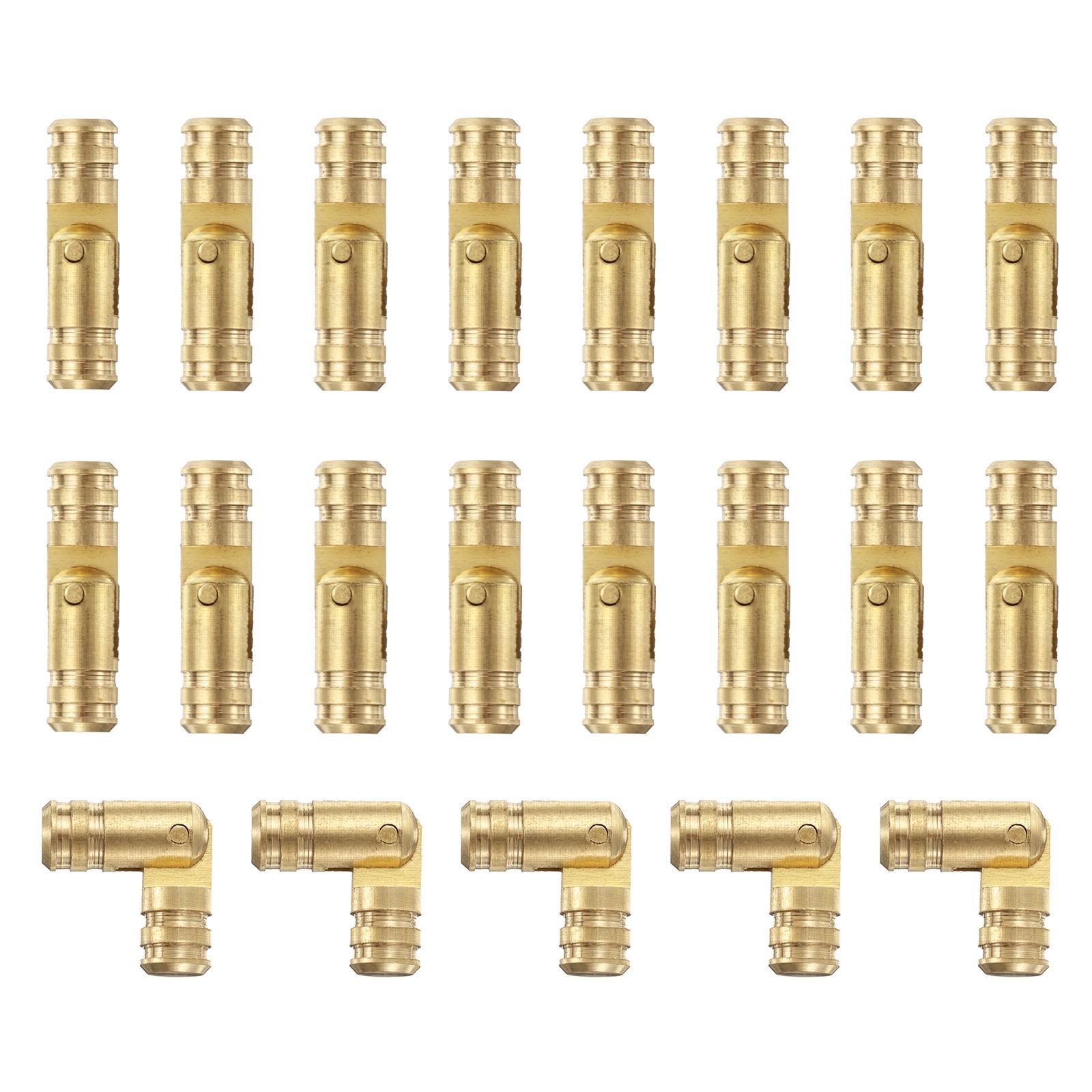 20Pcs Invisible Barrel Hinges 5x19mm Brass Concealed Hinge Gold gallery