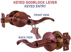 Constructor Door Lock Knob Lever Handle Lockset Deadbolt Antique Copper Finish