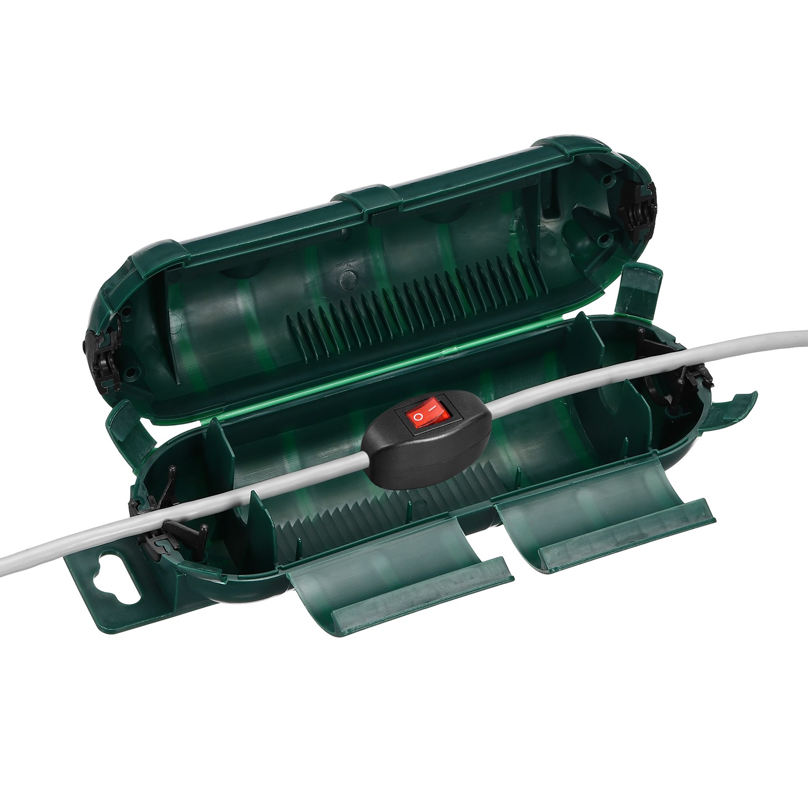 IP55 ABS Green Waterproof Connection Box, 9.06 x 2.66 x 2.66in gallery