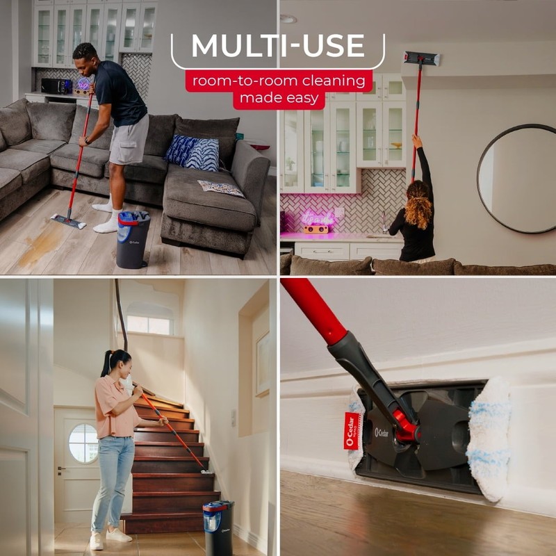 O-Cedar H2prO Flat Mop System | Quick Cleaning Tool | Clean with Clean Water gallery