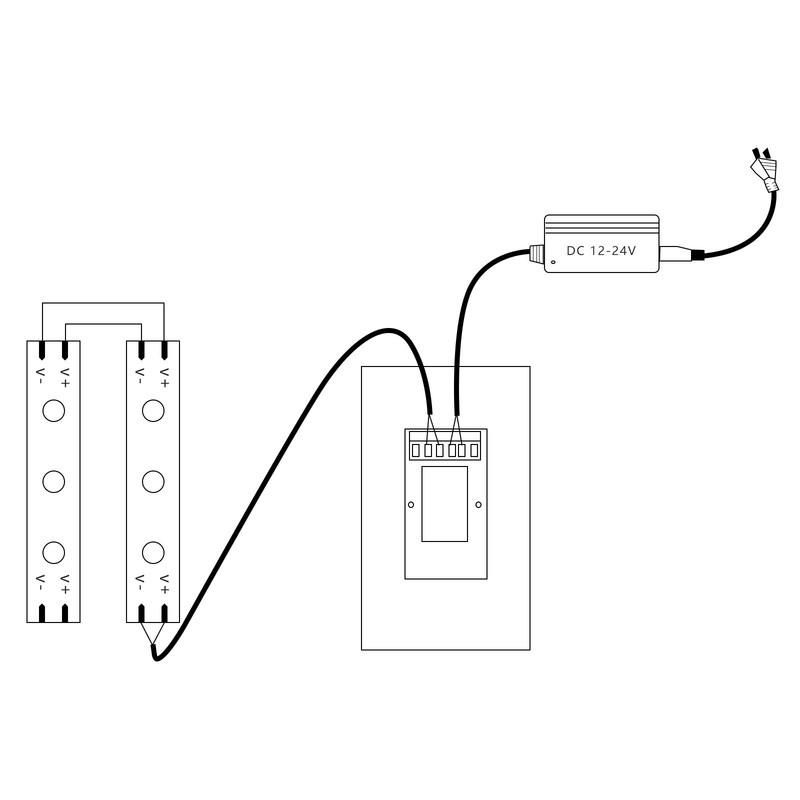 Wall-Mounted Glass Touch Panel LED Dimmer Switch Brightness Controller White gallery