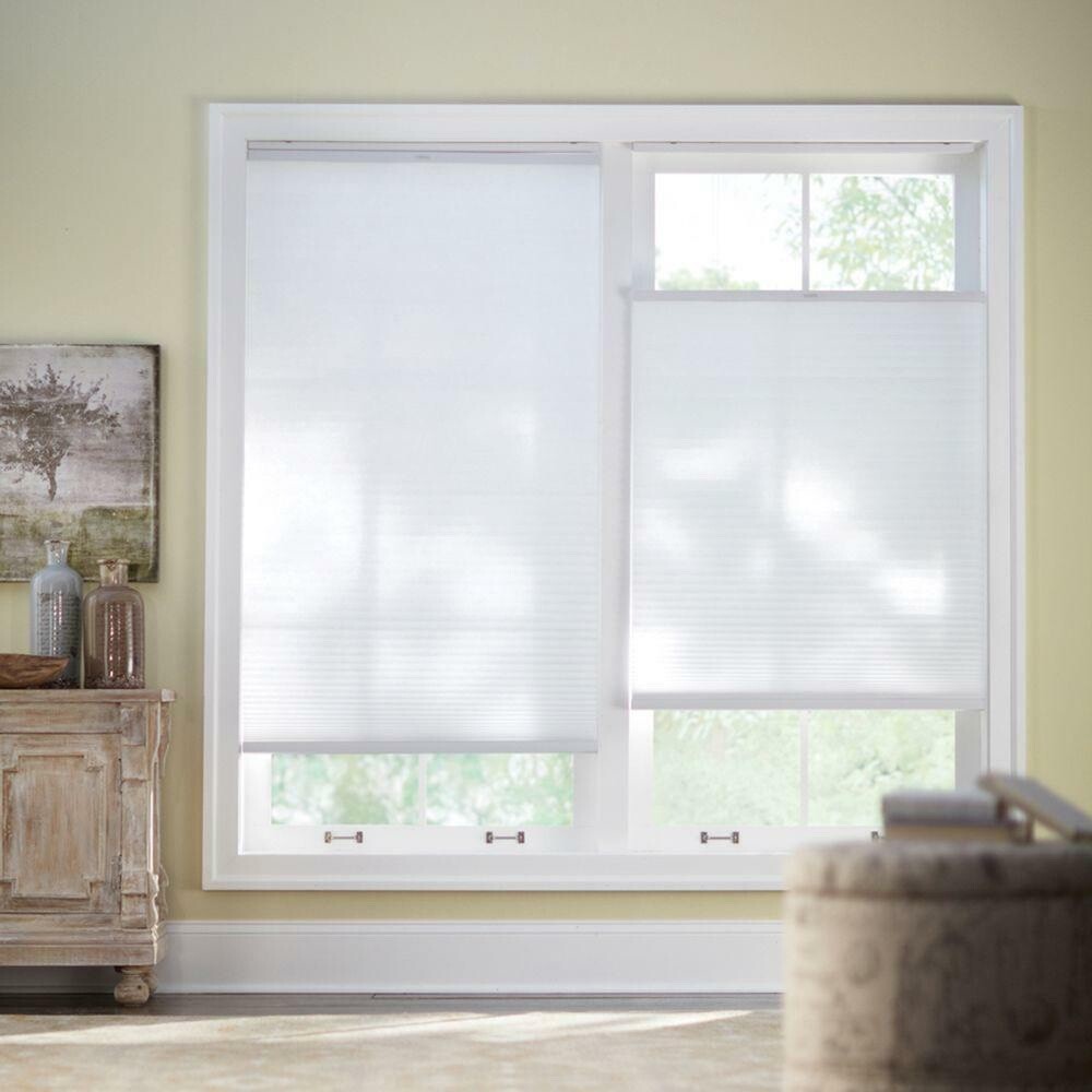 CUSTOM CUT Snow Drift Top-Down Bottom-Up Cordless Cellular Shade