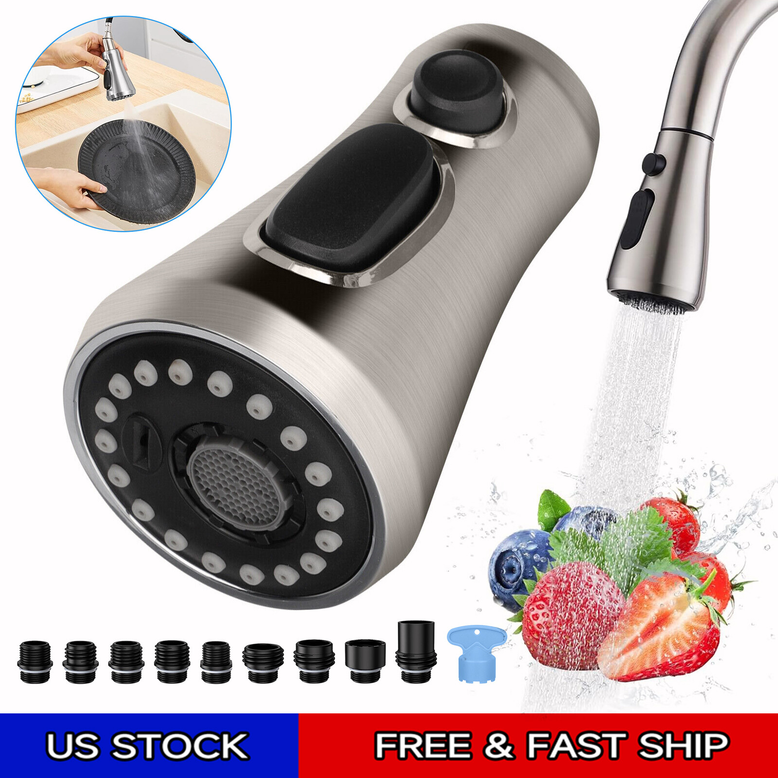 Kitchen Faucet Head Replacement Pull Down Kitchen Spray Head Sink Spray Nozzle gallery
