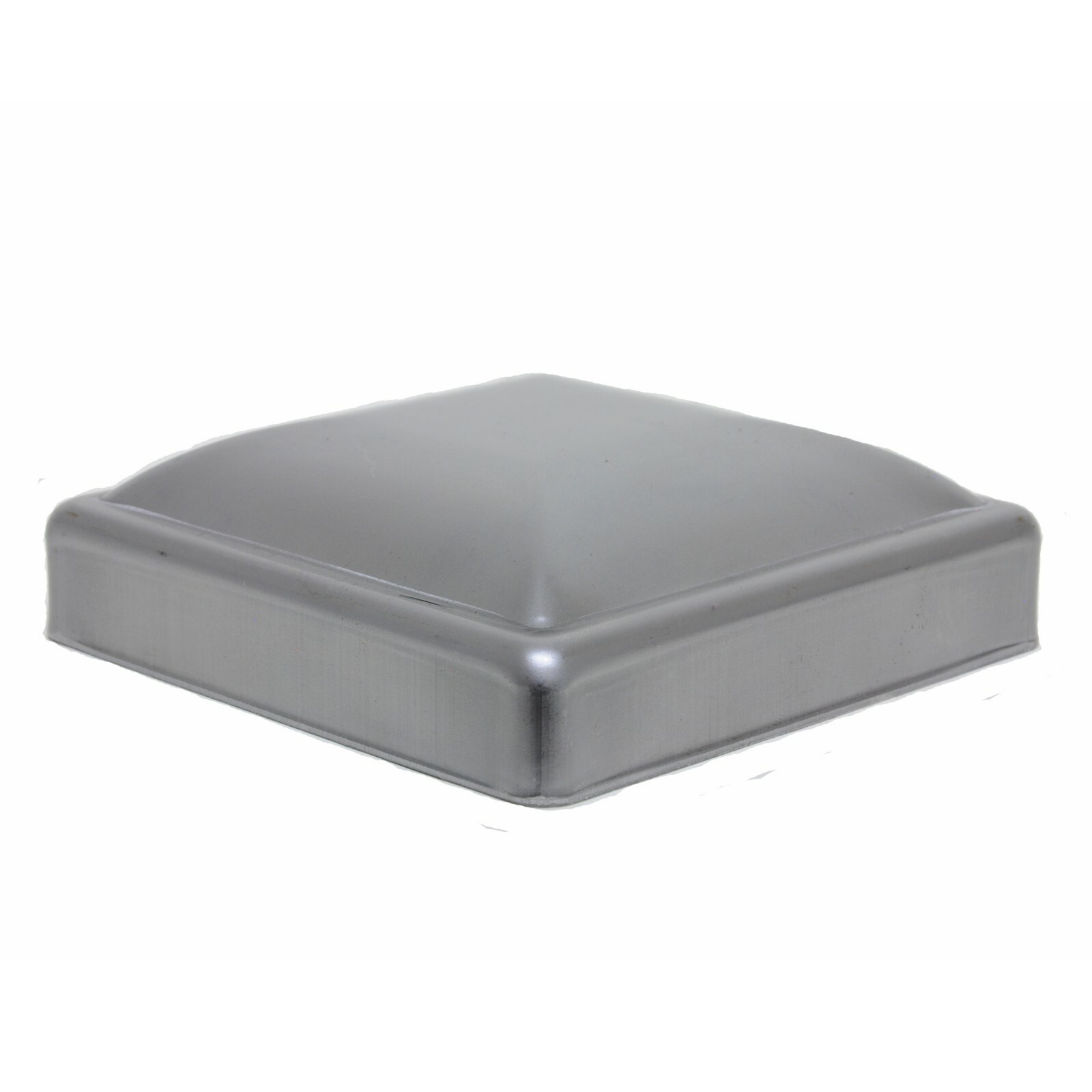 4" Post Cap Pressed Dome Steel Metal Square for Gate Fences | 10 Pack gallery