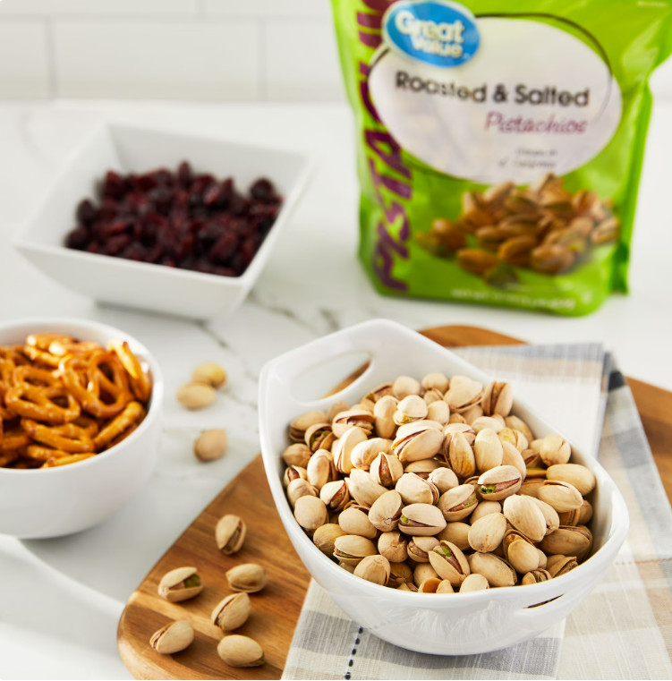(2 pack ) Great Value Roasted & Salted Pistachios, 16 oz Resealable Bag gallery