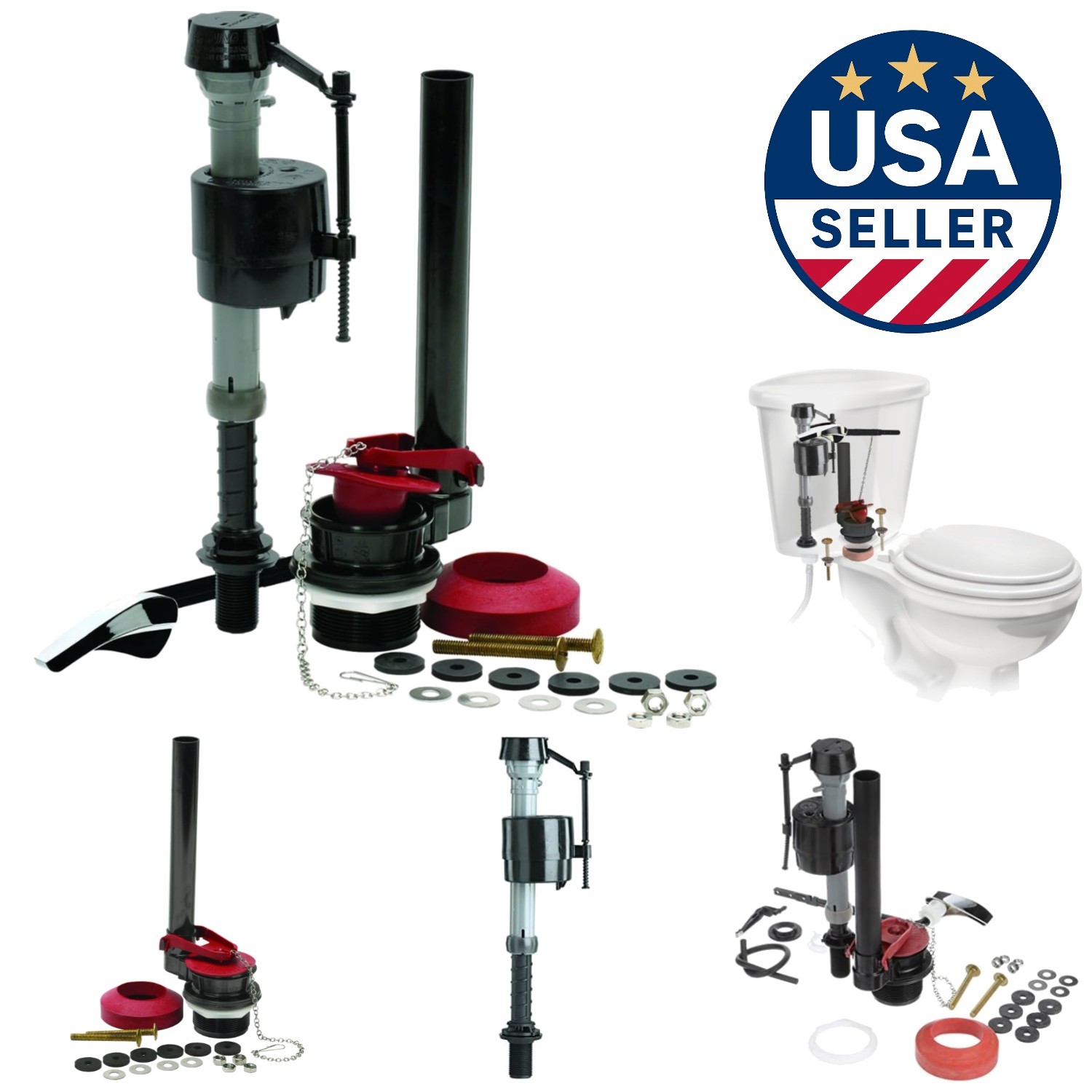 High Performance Universal Toilet Repair Kit: Fits 2-Inch Flush Valves with Ease gallery