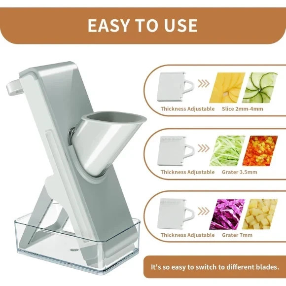 Adjustable Vegetable Slicer Mandoline Cutter Stainless Steel Chopper Dicer gallery