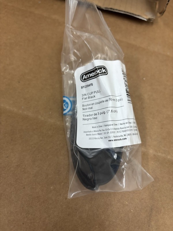 10-Pack Amerock 3” Cabinet Cup Pull Flat Black 10PK22094FB gallery