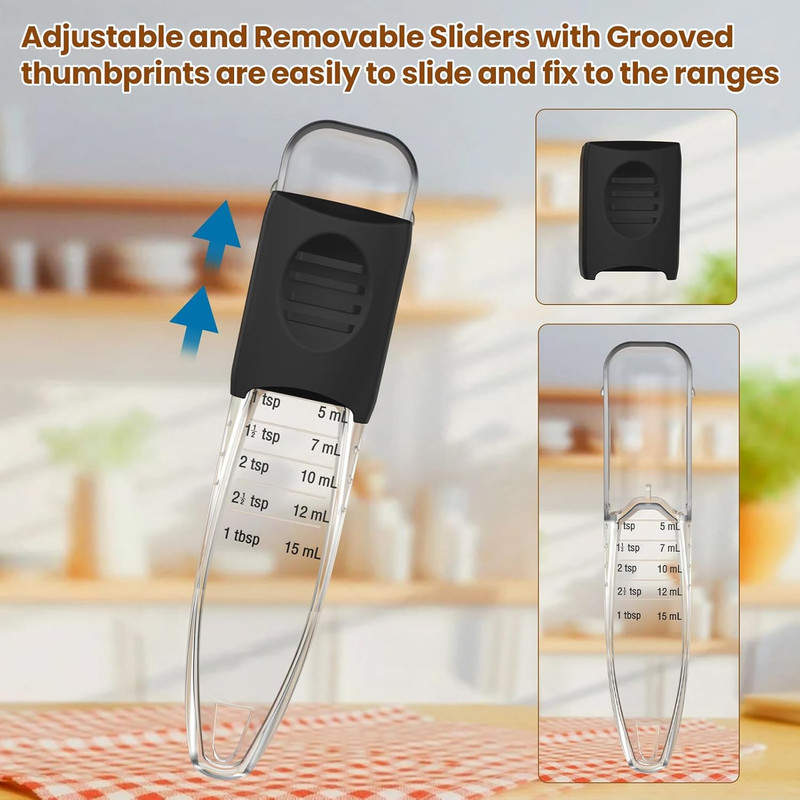 Adjustable Measuring Spoons Set - 9 in 1, BPA-Free, Fits Spice Jars gallery