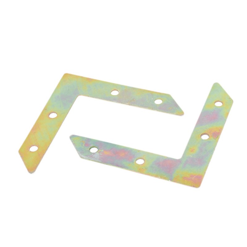 Image frame L shape flat bracket fixing plate bronze tone 10pcs gallery