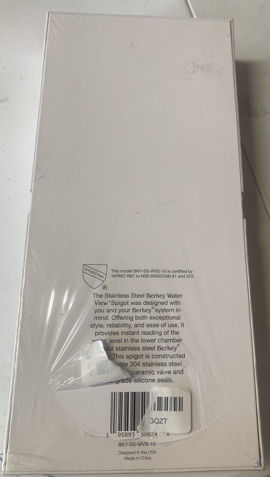 Stainless Steel Berkey water view spigot For Royal Berkey 10" New Sealed Box gallery