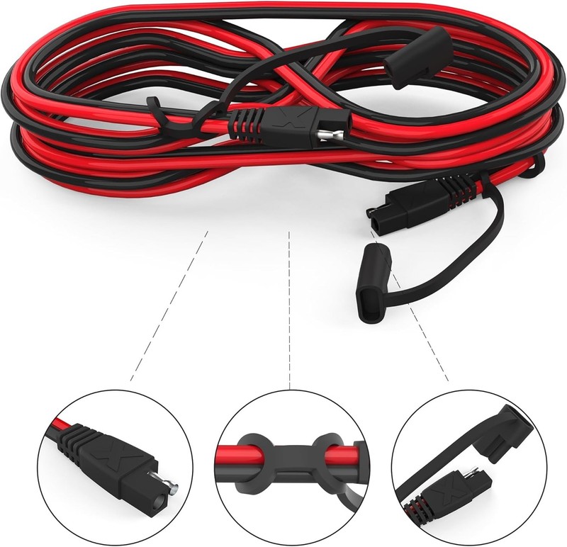 15ft SAE Connector, Solar Panel Extension Cable, Quick Disconnect Wire for Au... gallery