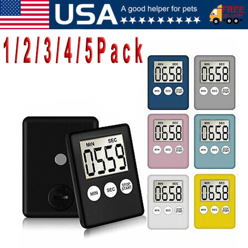 Large LCD Digital Kitchen Cooking Timer Count-Down Up Clock Loud Alarm Magnetic gallery