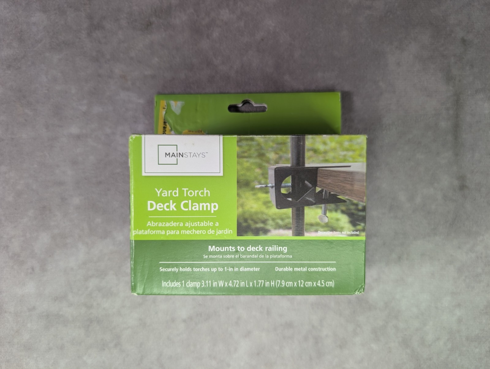 Mainstays Outdoor Easy-to-Install Metal Patio Balcony Deck Clamp Holder Black gallery