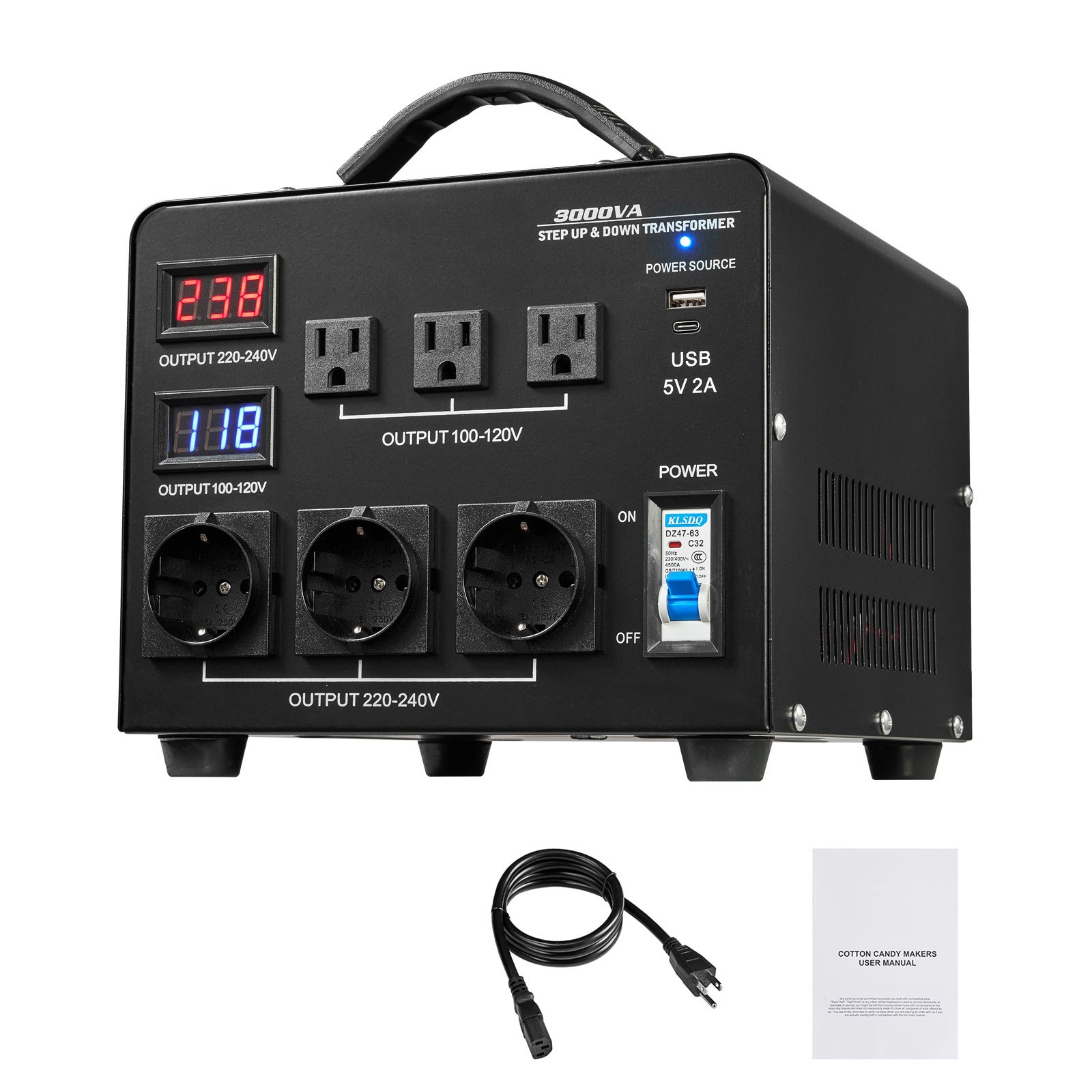 3000VA Automatic Voltage Converter Transformer for 110V to 220V & 220V to 110V gallery