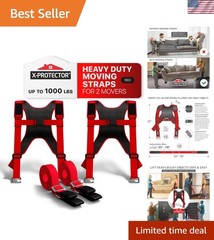 Moving Straps – 2 Pairs – Lifting Straps for 2 Movers – Move Furniture Easily…