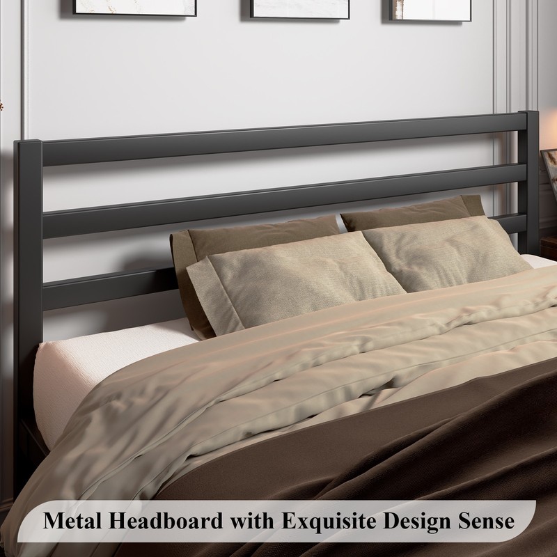 Full/Queen/King Platform Bed with Solid Structure, Massive Storage,Easy Assembly gallery