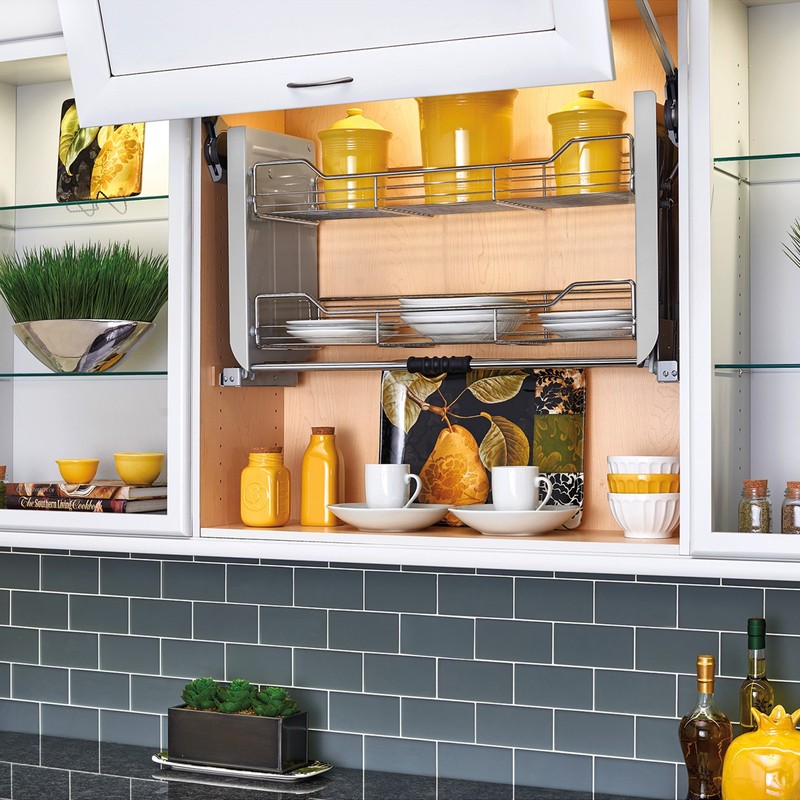 Rev-A-Shelf 36" Kitchen Pulldown Wall Cabinet Shelf System, Chrome, 5PD-36CRN gallery