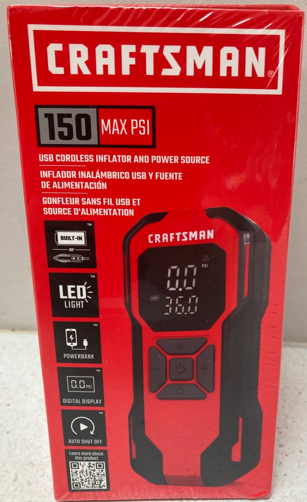 Craftsmen 12V USB Cordless Inflator and Power Source CMXPTXA1201 gallery