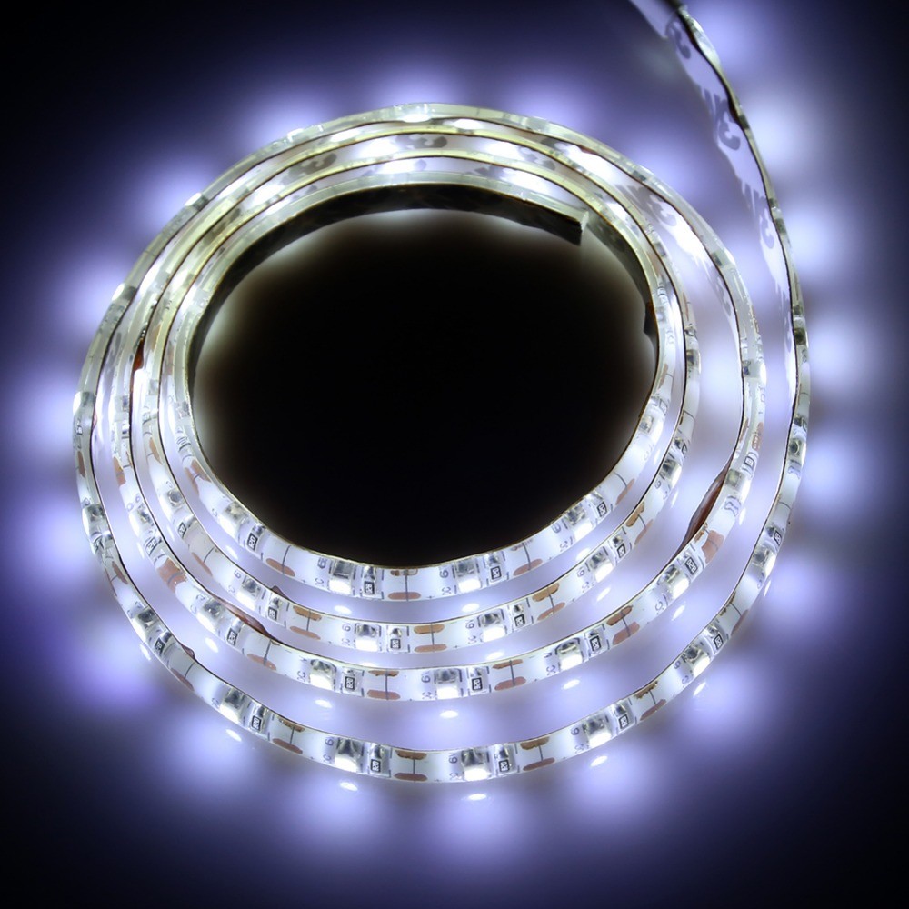 5V Battery Powered LED Strip Light 3528 SMD Tape with Battery Box white RGB gallery
