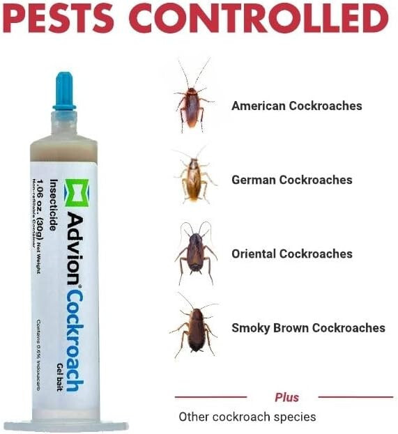 4 Tubes Advion Cockroach German Roach Control Bait Gel Kill American Brown etc gallery