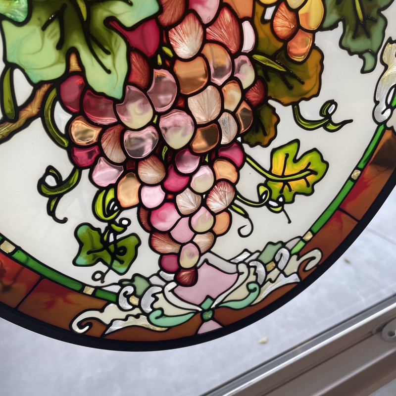 Large Grape Vines Sun Catcher Oval 19” x 14” ~ Beautiful! gallery
