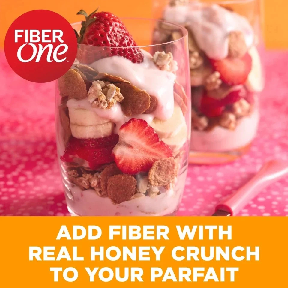Fiber One Honey Clusters Breakfast Cereal, Fiber Cereal Made with Whole Grain, 1 gallery