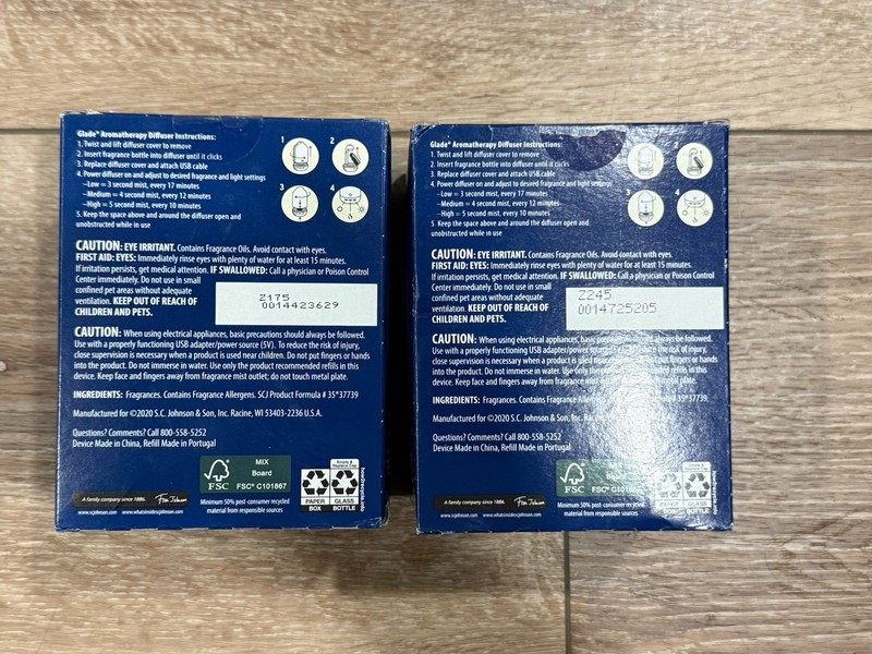 2 ( TWO ) Glade Aromatherapy Essential Oil Diffuser, Lemongrass & Bergamot gallery