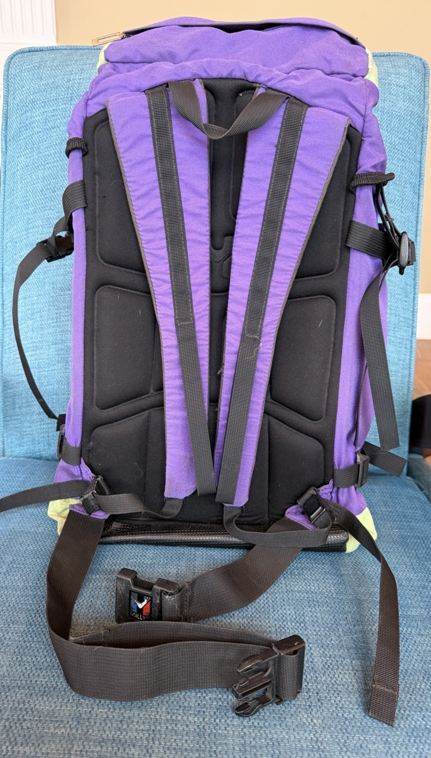 Millet Purple Alpine Mountaineering Backpack, internal frame, ski/ice axe loops 4