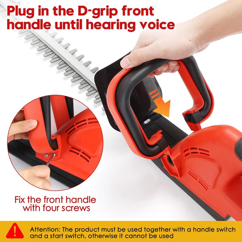 22Inch Cordless Hedge Trimmer Cordless Electric Hedge Trimmer w/2* 21V Battery gallery