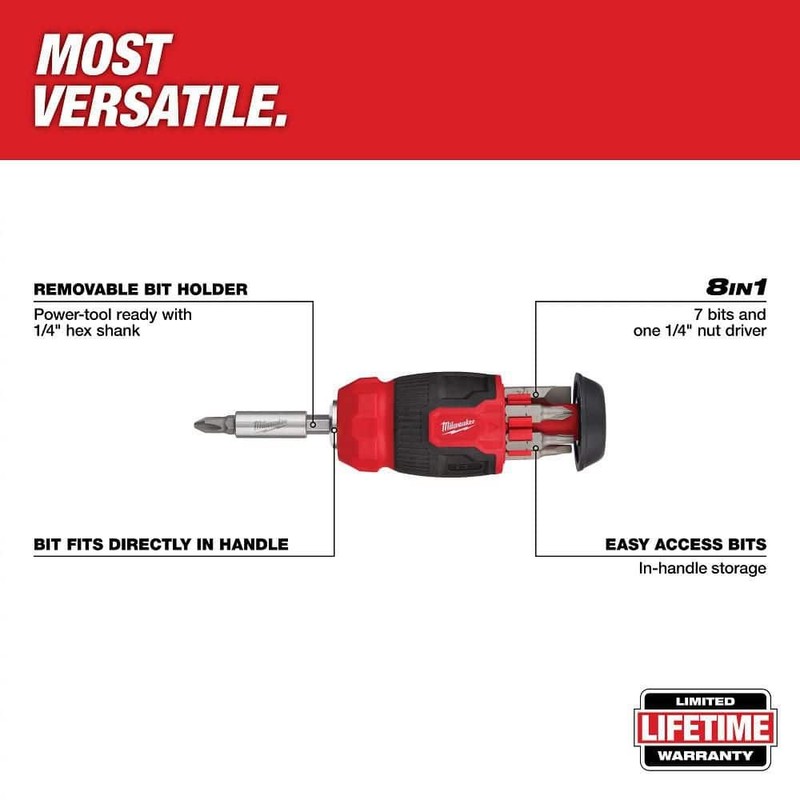 Milwaukee 14-in-1 Ratcheting Multi-Bit Screwdriver and 8-in-1 Compact (2-Pack) gallery